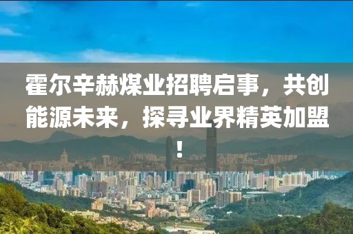 霍爾辛赫煤業(yè)招聘啟事，共創(chuàng)能源未來，探尋業(yè)界精英加盟！
