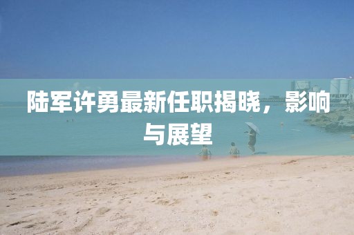 陸軍許勇最新任職揭曉，影響與展望