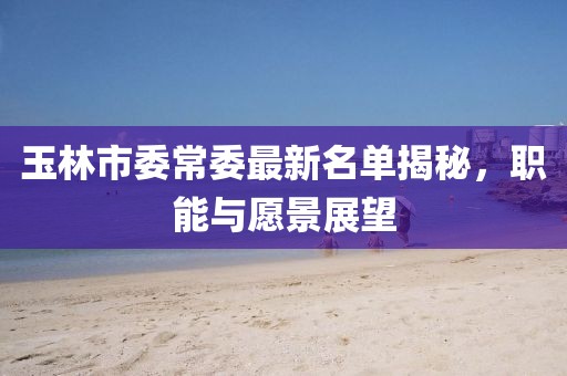 玉林市委常委最新名單揭秘，職能與愿景展望
