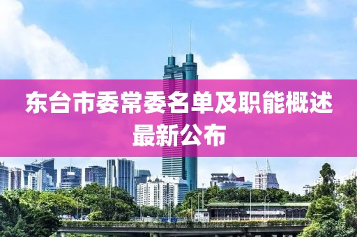 東臺市委常委名單及職能概述最新公布