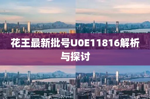 花王最新批號(hào)U0E11816解析與探討