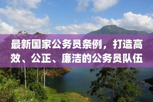 最新國家公務(wù)員條例，打造高效、公正、廉潔的公務(wù)員隊(duì)伍