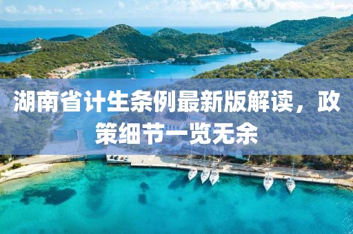 湖南省計生條例最新版解讀，政策細(xì)節(jié)一覽無余