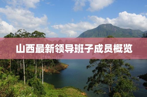 山西最新領(lǐng)導(dǎo)班子成員概覽