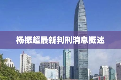 楊振超最新判刑消息概述