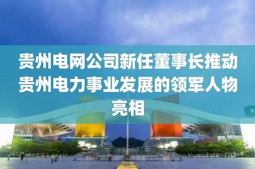 貴州電網(wǎng)公司新任董事長(zhǎng)推動(dòng)貴州電力事業(yè)發(fā)展的領(lǐng)軍人物亮相