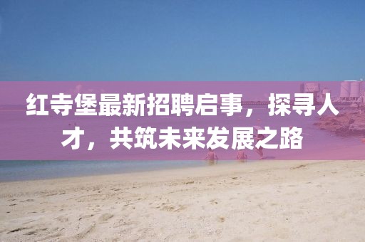 紅寺堡最新招聘啟事，探尋人才，共筑未來發(fā)展之路