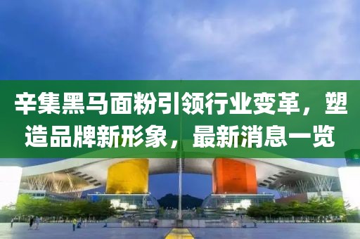 辛集黑馬面粉引領(lǐng)行業(yè)變革，塑造品牌新形象，最新消息一覽