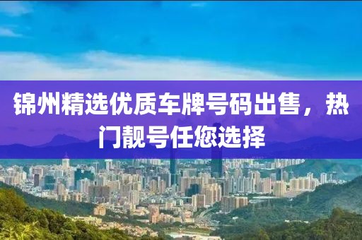 錦州精選優(yōu)質(zhì)車牌號碼出售，熱門靚號任您選擇