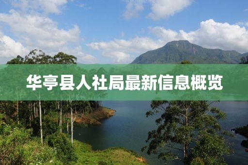 華亭縣人社局最新信息概覽