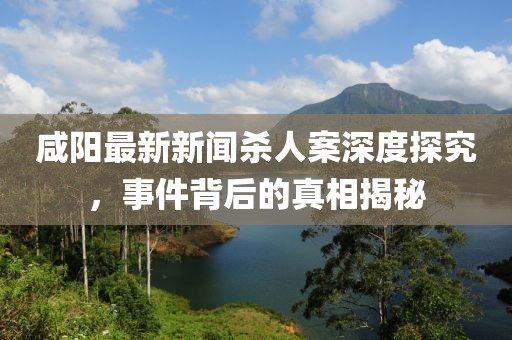咸陽(yáng)最新新聞殺人案深度探究，事件背后的真相揭秘