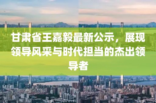 甘肅省王嘉毅最新公示，展現(xiàn)領導風采與時代擔當?shù)慕艹鲱I導者