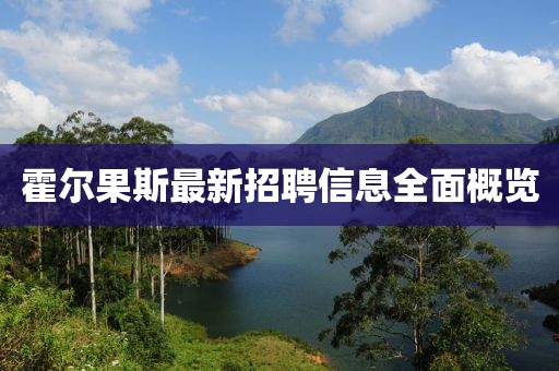 霍爾果斯最新招聘信息全面概覽