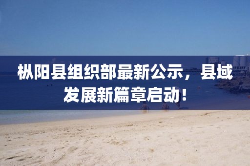 樅陽縣組織部最新公示，縣域發(fā)展新篇章啟動(dòng)！
