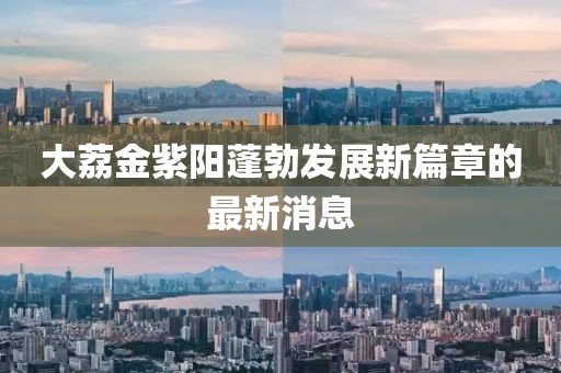 大荔金紫陽蓬勃發(fā)展新篇章的最新消息