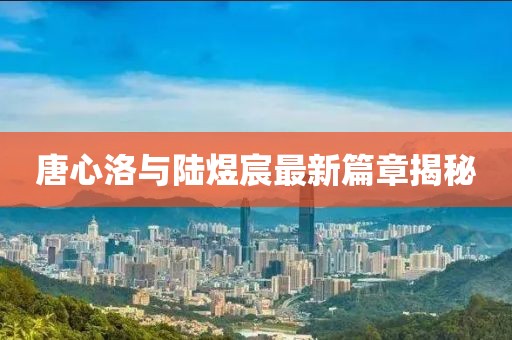 唐心洛與陸煜宸最新篇章揭秘