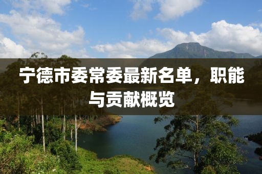 寧德市委常委最新名單，職能與貢獻概覽