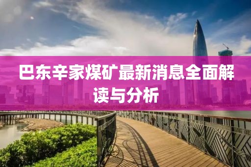 巴東辛家煤礦最新消息全面解讀與分析