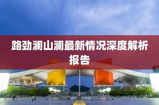 路勁瀾山瀾最新情況深度解析報告