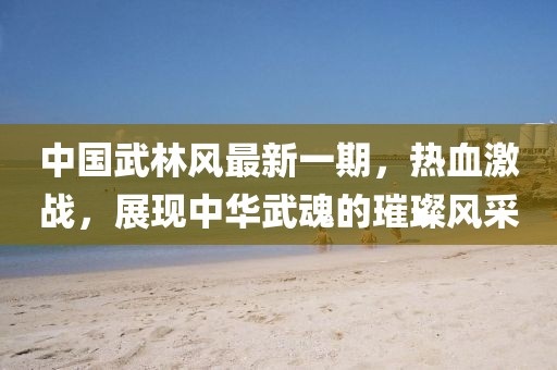 中國(guó)武林風(fēng)最新一期，熱血激戰(zhàn)，展現(xiàn)中華武魂的璀璨風(fēng)采