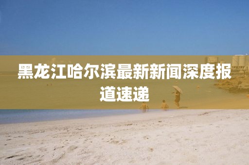 黑龍江哈爾濱最新新聞深度報(bào)道速遞