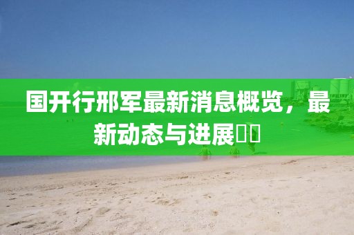 國開行邢軍最新消息概覽，最新動態(tài)與進(jìn)展??