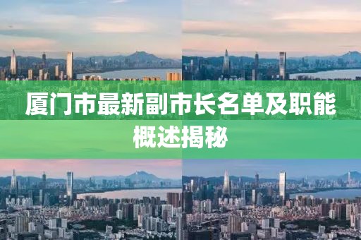 廈門市最新副市長名單及職能概述揭秘