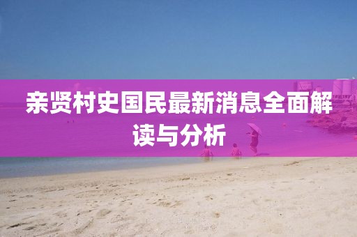 親賢村史國(guó)民最新消息全面解讀與分析