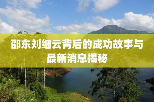 邵東劉細(xì)云背后的成功故事與最新消息揭秘
