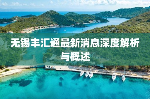 無錫豐匯通最新消息深度解析與概述