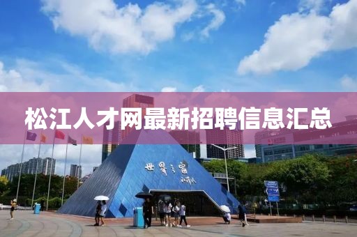松江人才網(wǎng)最新招聘信息匯總