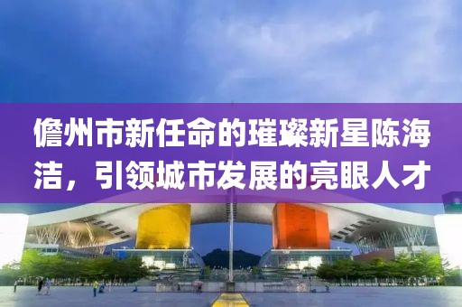 儋州市新任命的璀璨新星陳海潔，引領(lǐng)城市發(fā)展的亮眼人才