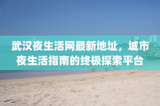 武漢夜生活網(wǎng)最新地址，城市夜生活指南的終極探索平臺