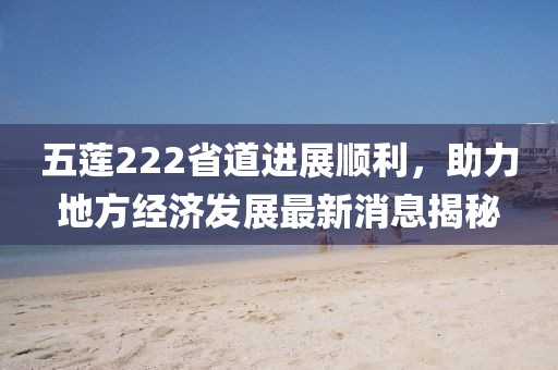 五蓮222省道進展順利，助力地方經(jīng)濟發(fā)展最新消息揭秘
