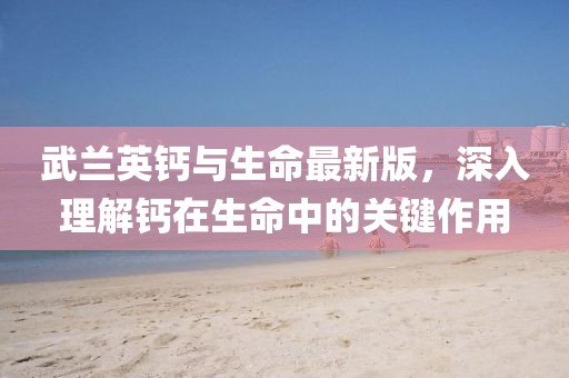 武蘭英鈣與生命最新版，深入理解鈣在生命中的關(guān)鍵作用