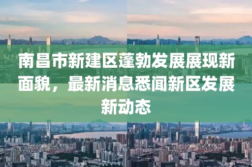 南昌市新建區(qū)蓬勃發(fā)展展現(xiàn)新面貌，最新消息悉聞新區(qū)發(fā)展新動態(tài)
