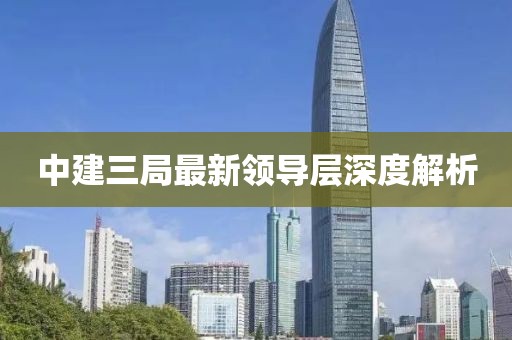 中建三局最新領(lǐng)導層深度解析