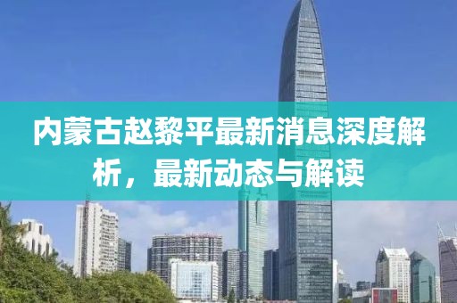 內(nèi)蒙古趙黎平最新消息深度解析，最新動態(tài)與解讀