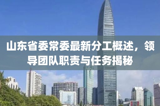 山東省委常委最新分工概述，領(lǐng)導(dǎo)團(tuán)隊(duì)職責(zé)與任務(wù)揭秘