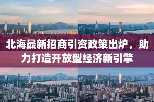 北海最新招商引資政策出爐，助力打造開放型經(jīng)濟新引擎