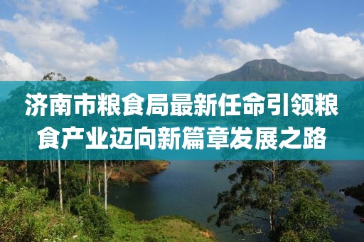 濟(jì)南市糧食局最新任命引領(lǐng)糧食產(chǎn)業(yè)邁向新篇章發(fā)展之路