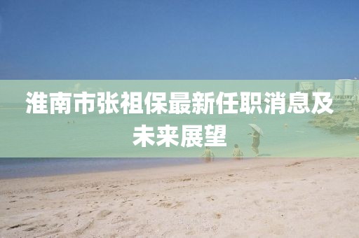 淮南市張祖保最新任職消息及未來展望
