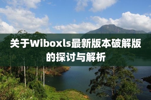 關(guān)于Wiboxls最新版本破解版的探討與解析