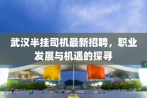 武漢半掛司機(jī)最新招聘，職業(yè)發(fā)展與機(jī)遇的探尋