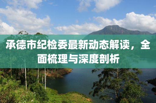 承德市紀(jì)檢委最新動(dòng)態(tài)解讀，全面梳理與深度剖析