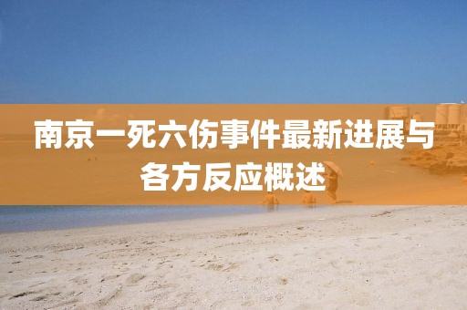 南京一死六傷事件最新進展與各方反應概述