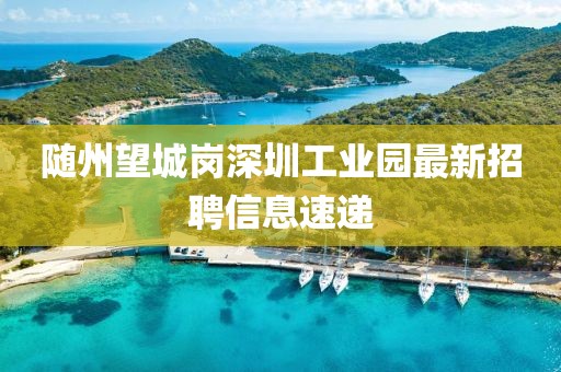 隨州望城崗深圳工業(yè)園最新招聘信息速遞