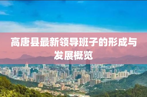 高唐縣最新領(lǐng)導(dǎo)班子的形成與發(fā)展概覽