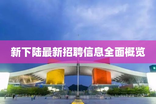 新下陸最新招聘信息全面概覽