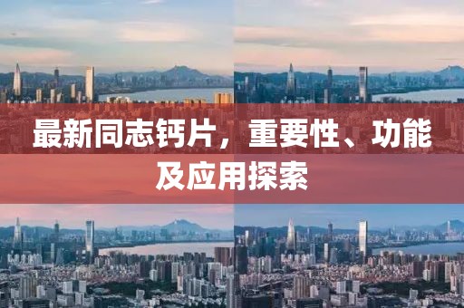 最新同志鈣片，重要性、功能及應(yīng)用探索